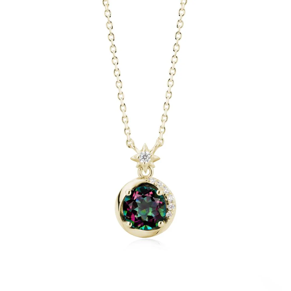 Galaxy Inspired Swirling Mystic Topaz Necklace - Image 4