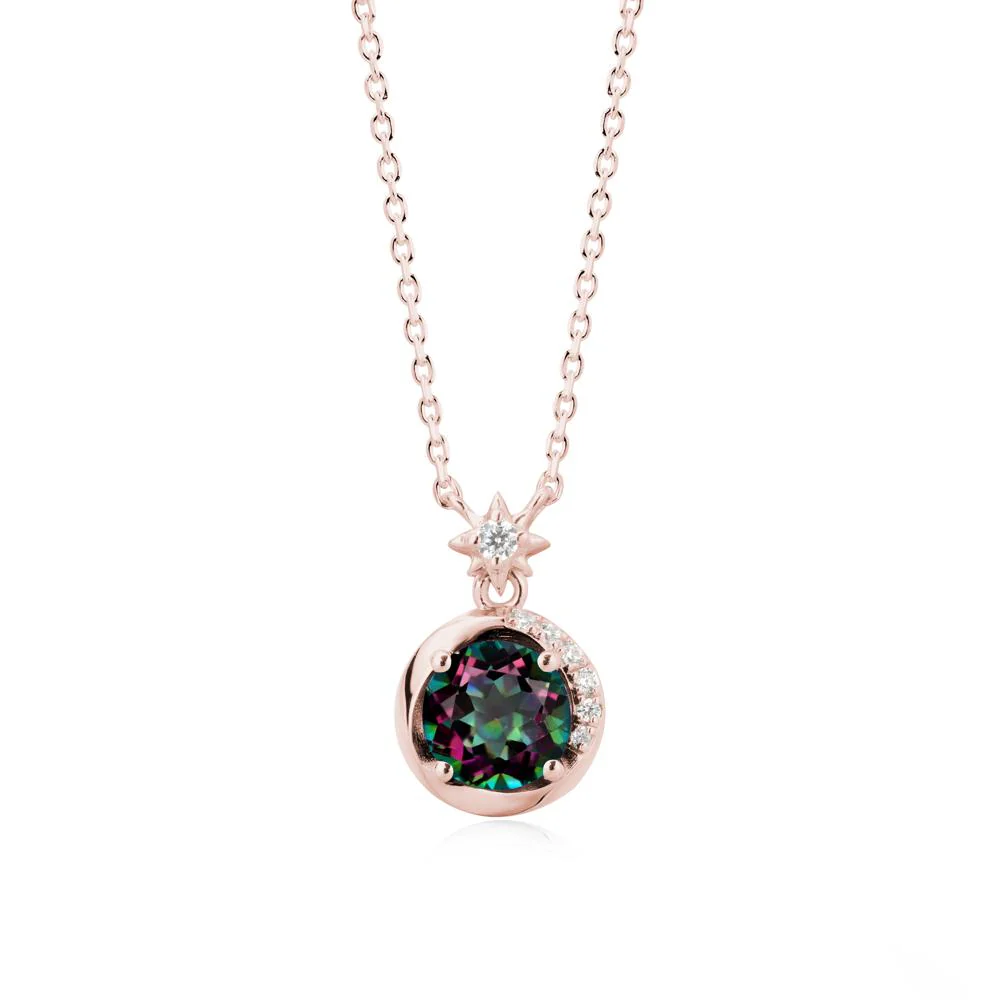 Galaxy Inspired Swirling Mystic Topaz Necklace - Image 5