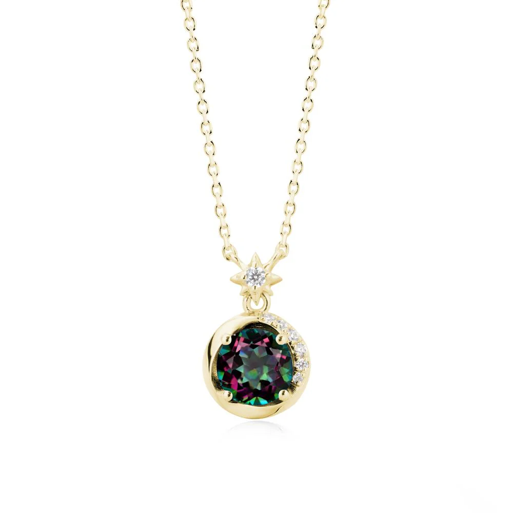 Galaxy Inspired Swirling Mystic Topaz Necklace - Image 7