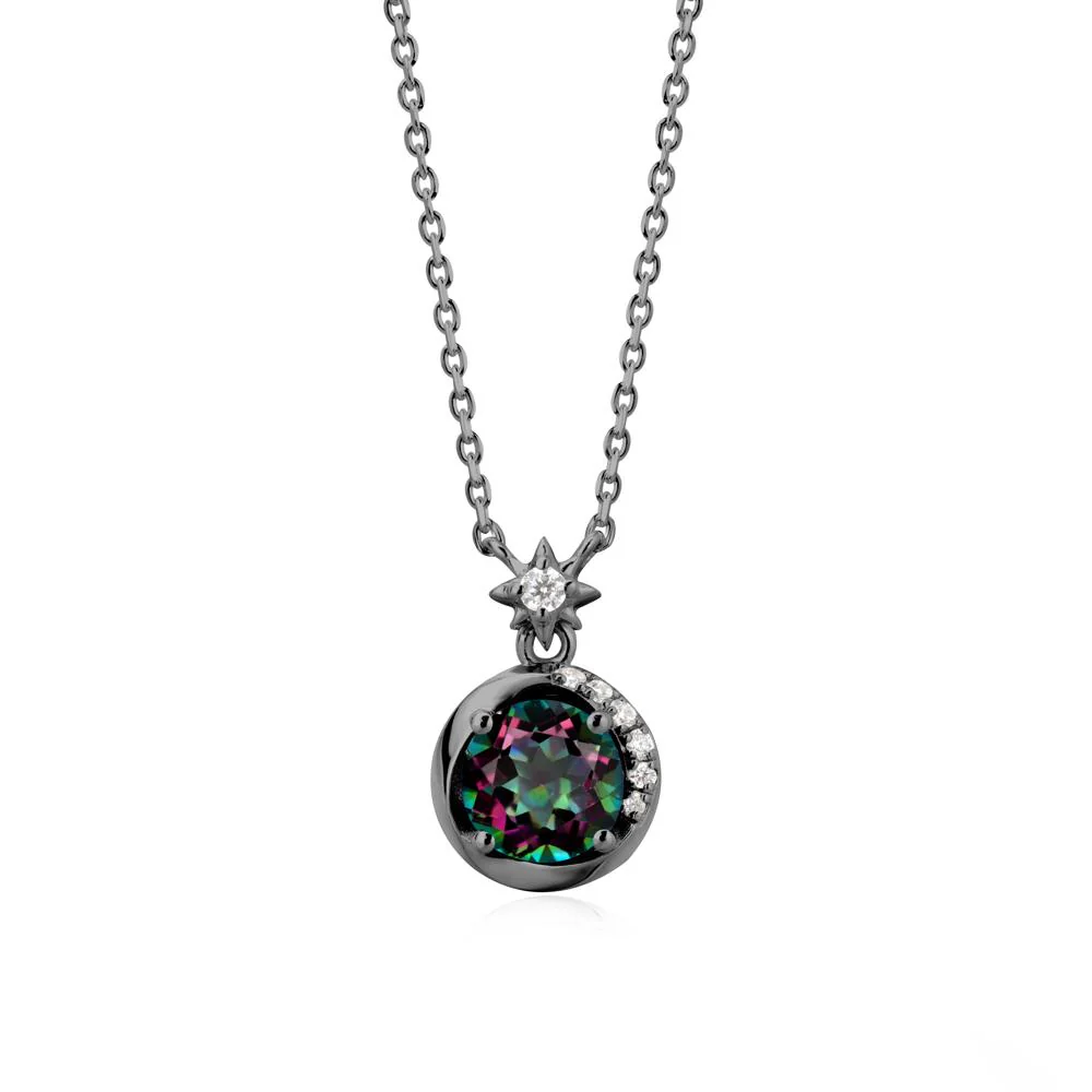 Galaxy Inspired Swirling Mystic Topaz Necklace - Image 8