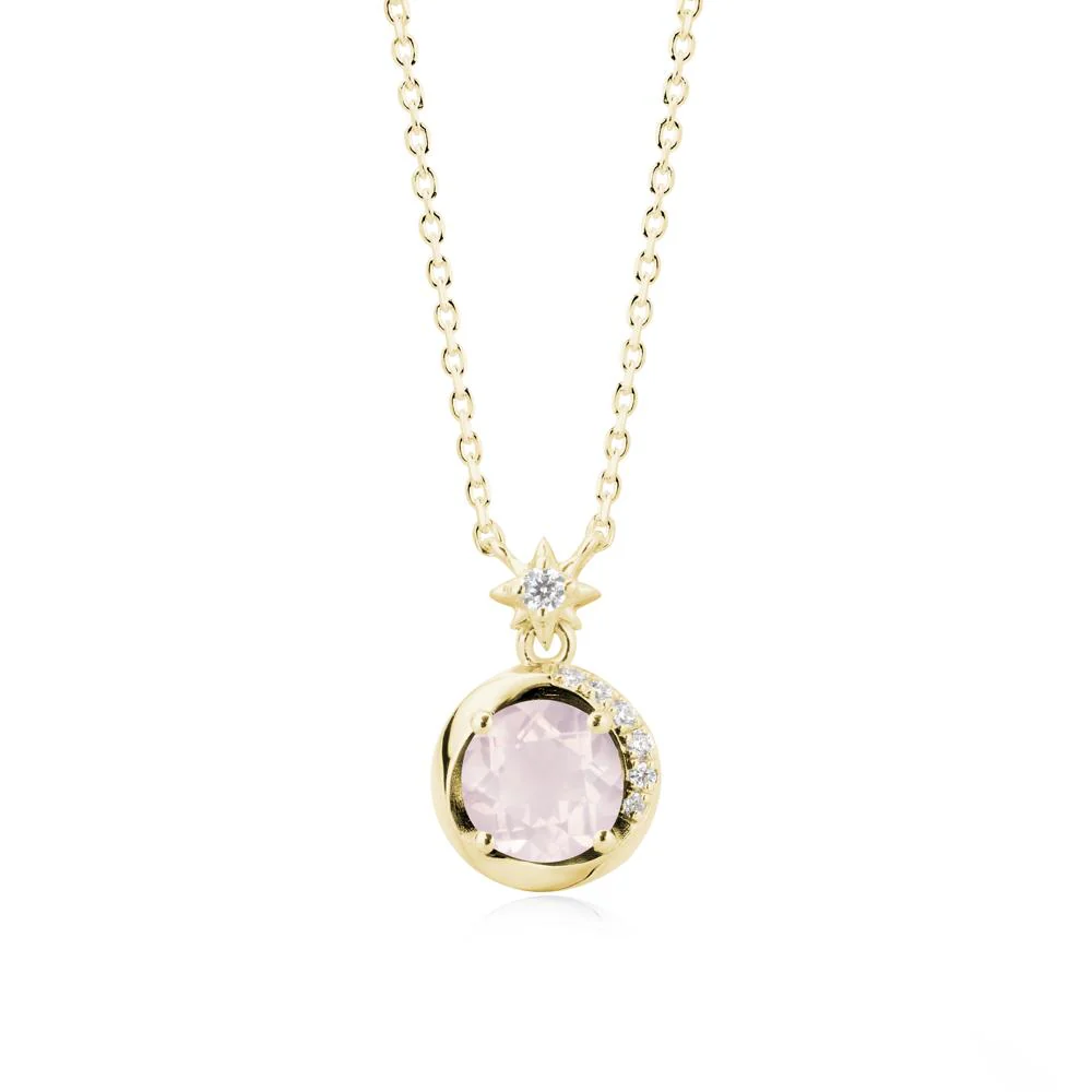 Galaxy Inspired Swirling Rose Quartz Necklace - Image 6