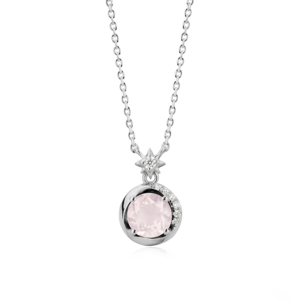 Galaxy Inspired Swirling Rose Quartz Necklace - Image 8