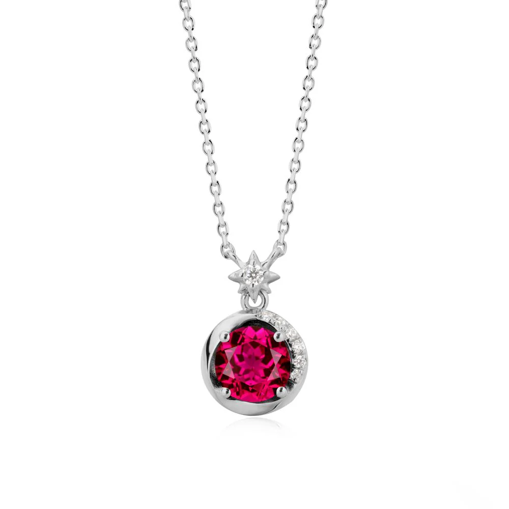 Galaxy Inspired Swirling Ruby Necklace - Image 8