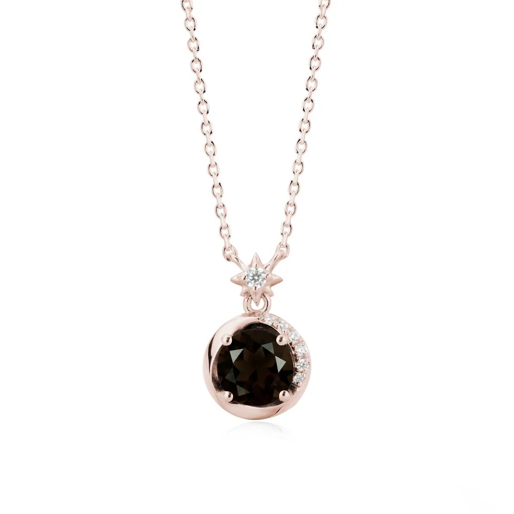Galaxy Inspired Swirling Smoky Quartz Necklace - Image 2