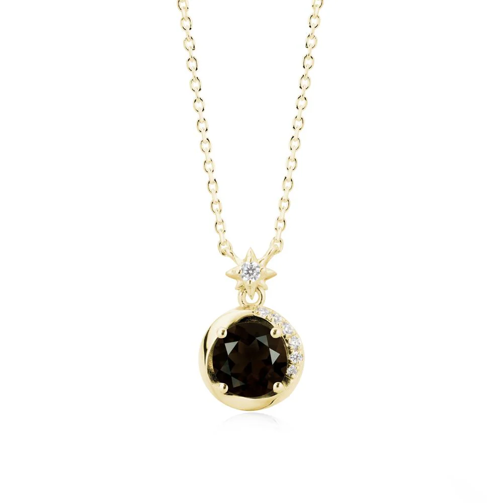 Galaxy Inspired Swirling Smoky Quartz Necklace - Image 7