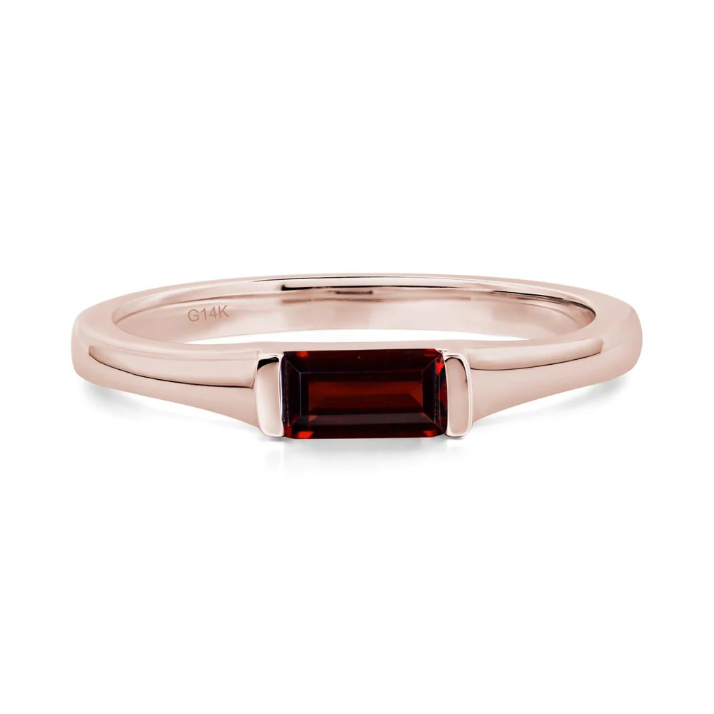Garnet Baguette Ring