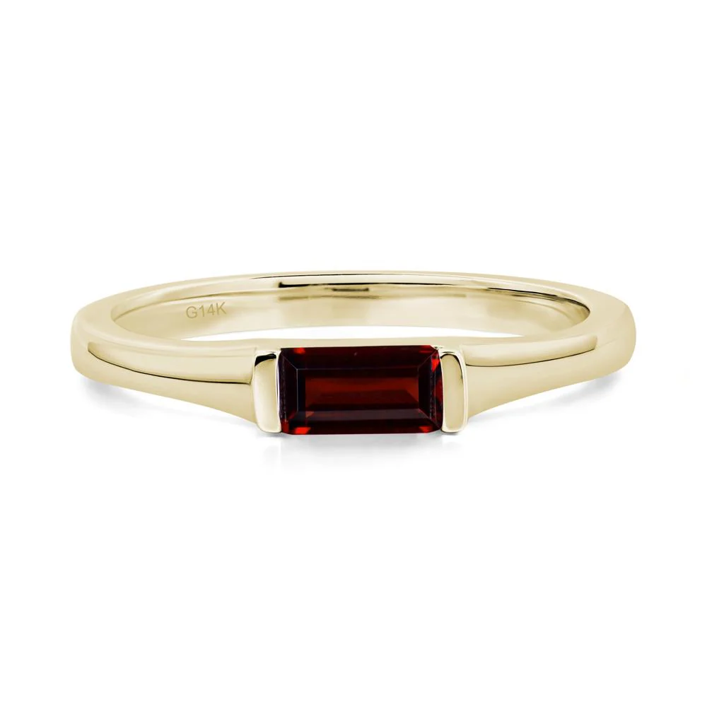 Garnet Baguette Ring - Image 3
