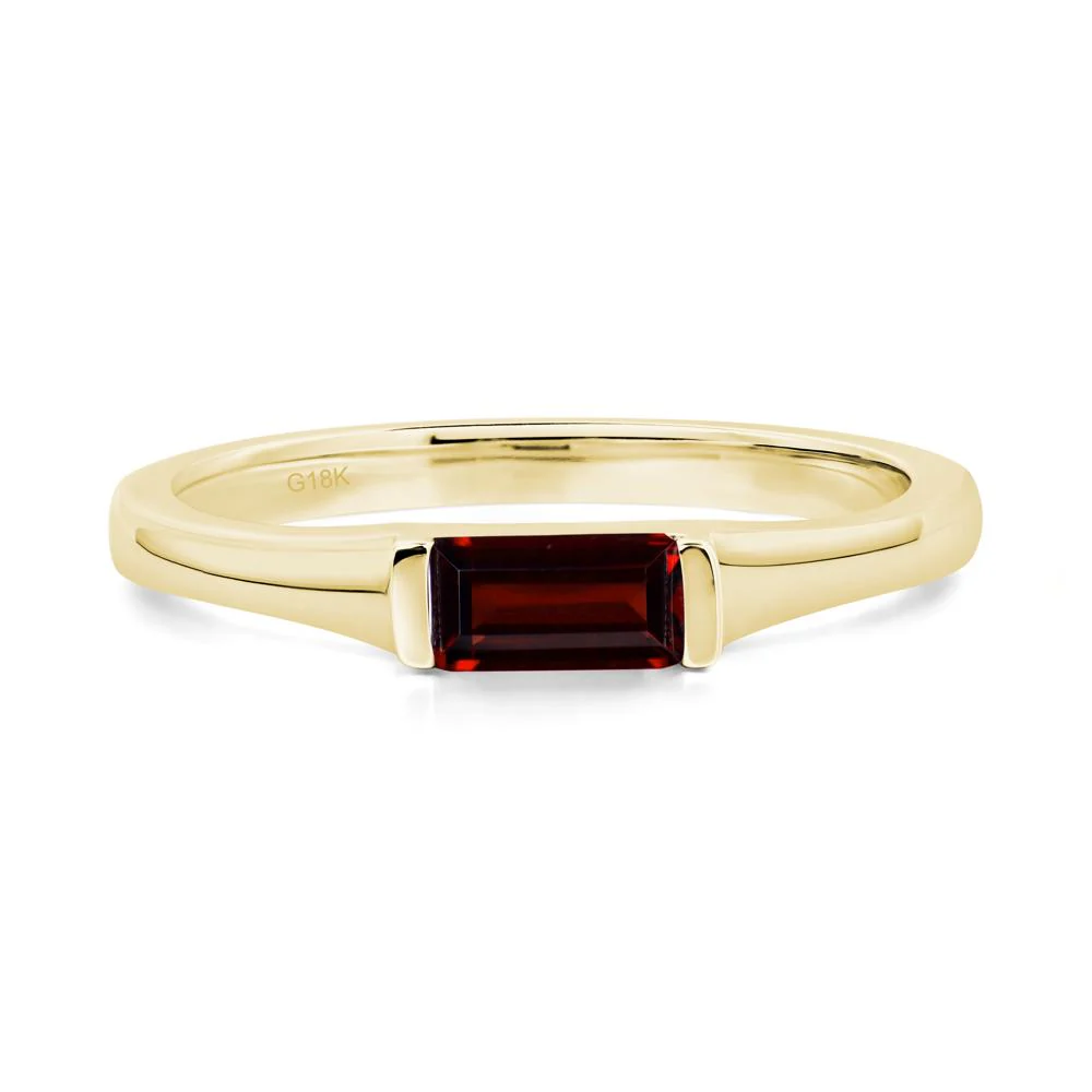 Garnet Baguette Ring - Image 6