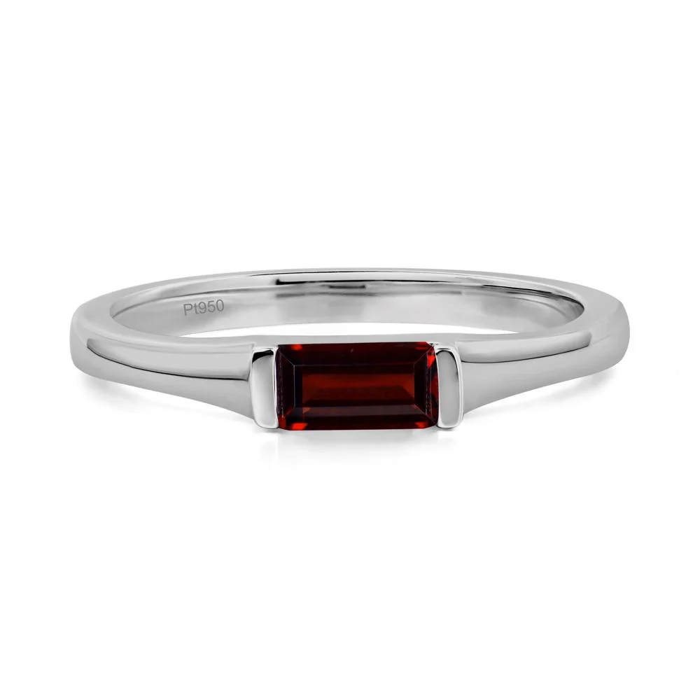 Garnet Baguette Ring - Image 8
