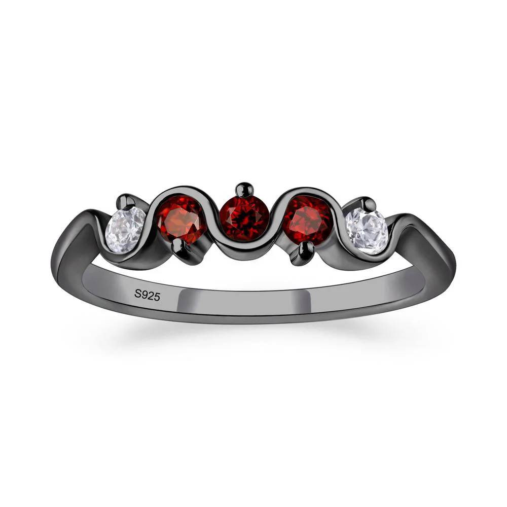 Garnet Band Ring