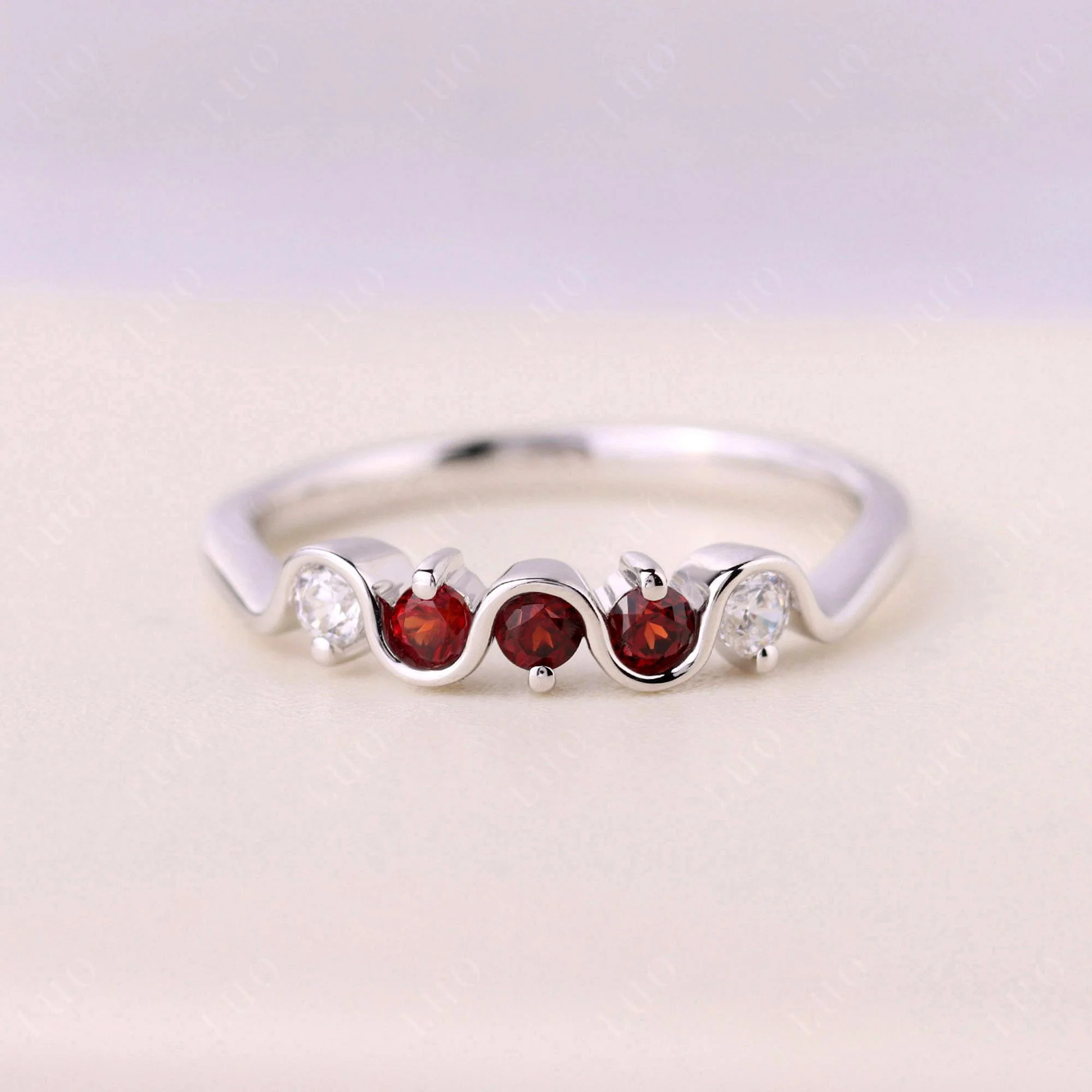 Garnet Band Ring - Image 10