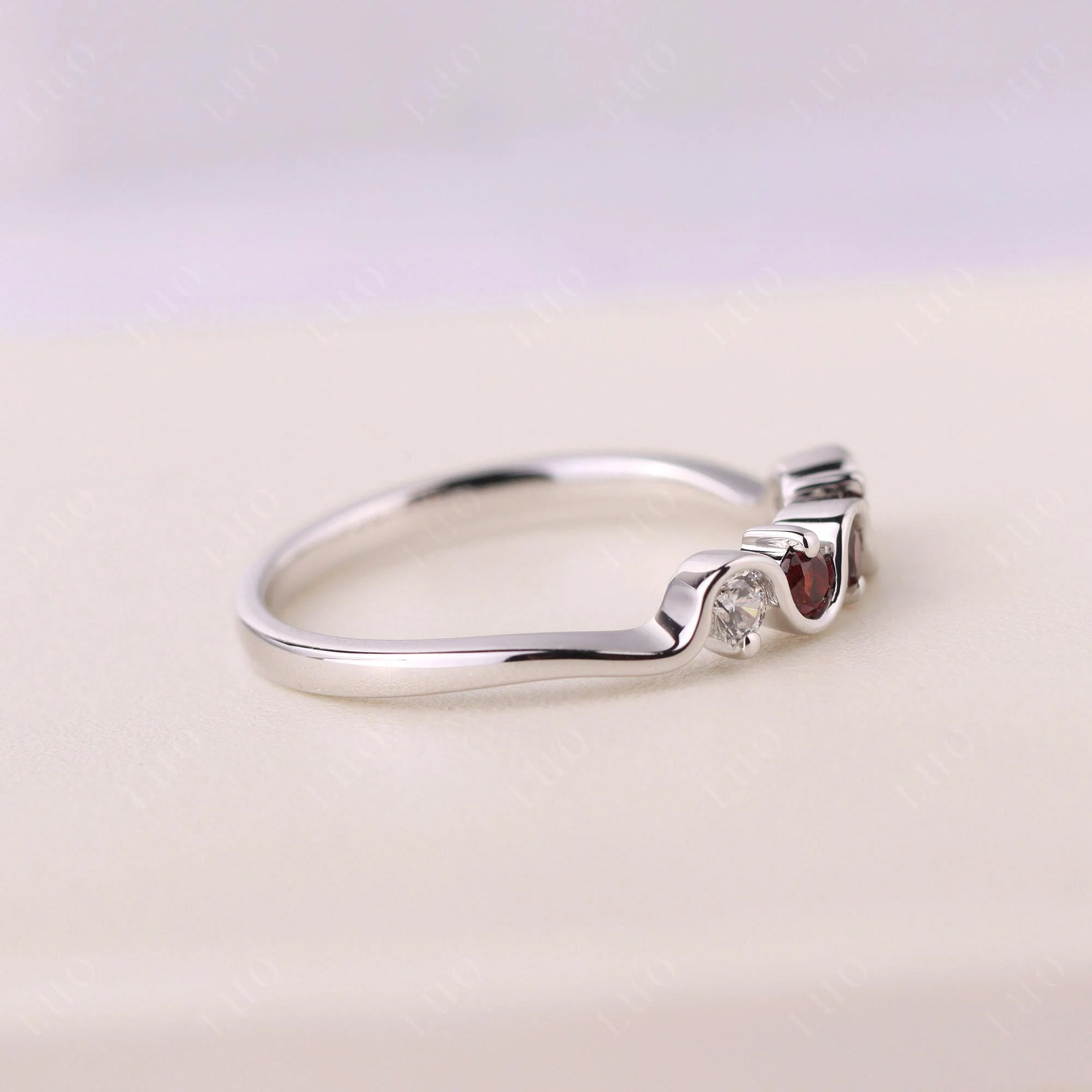 Garnet Band Ring - Image 13