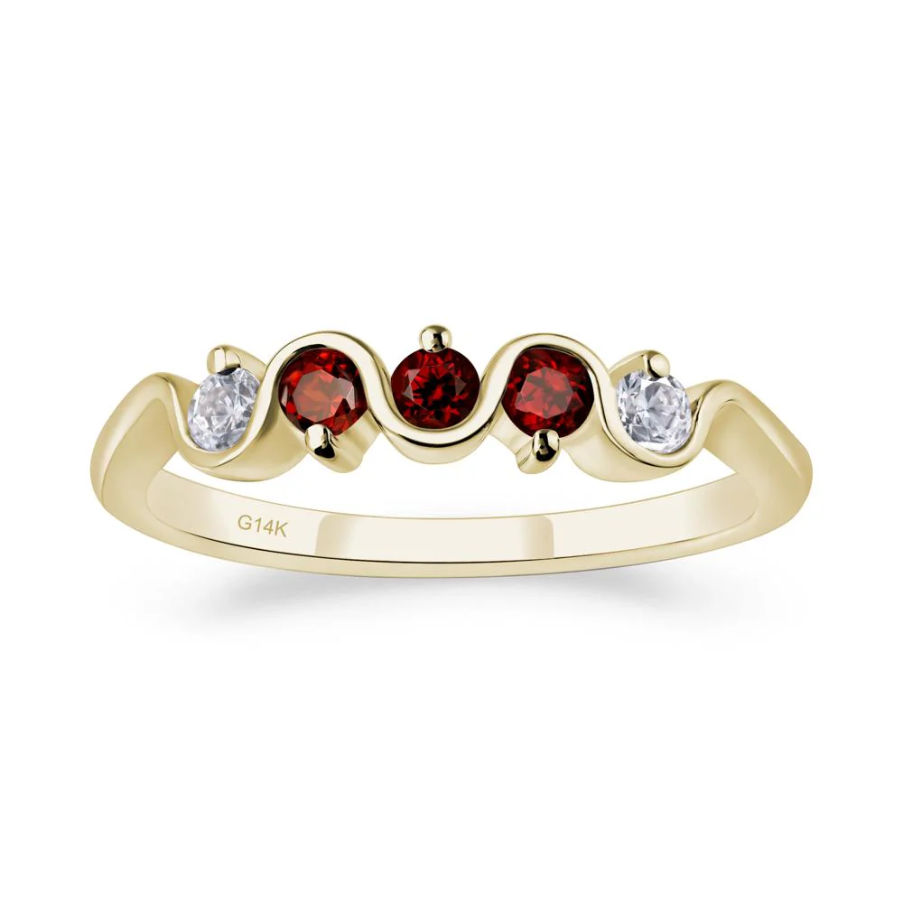 Garnet Band Ring - Image 4