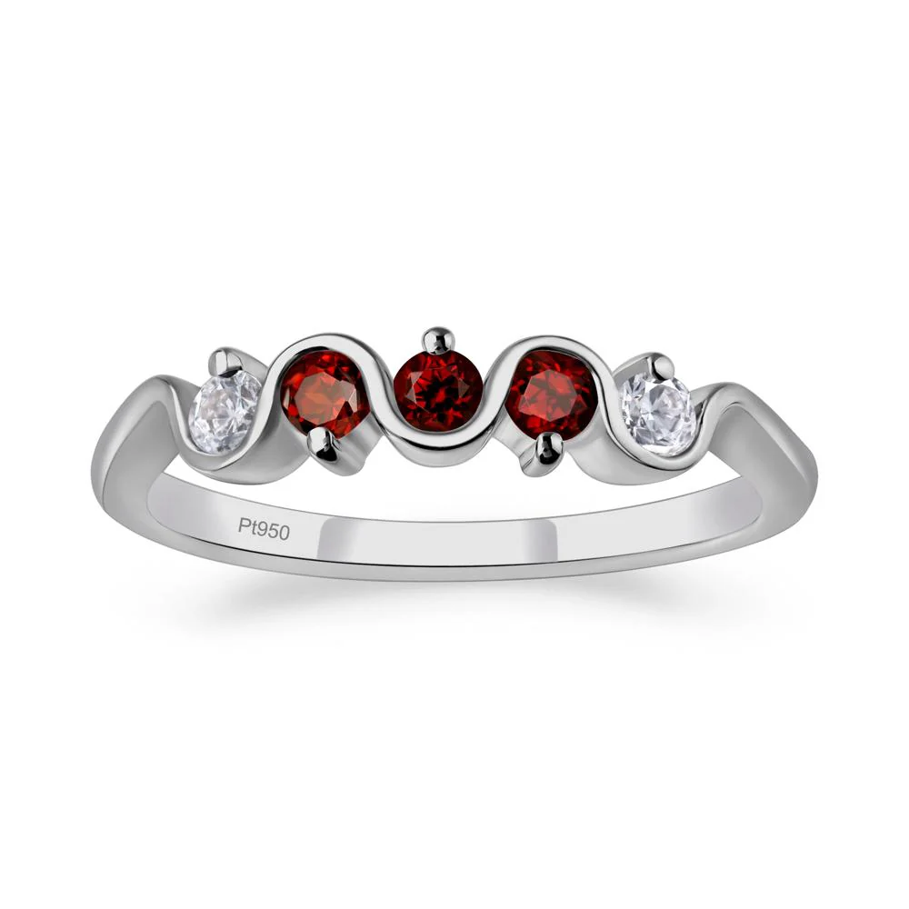 Garnet Band Ring - Image 6