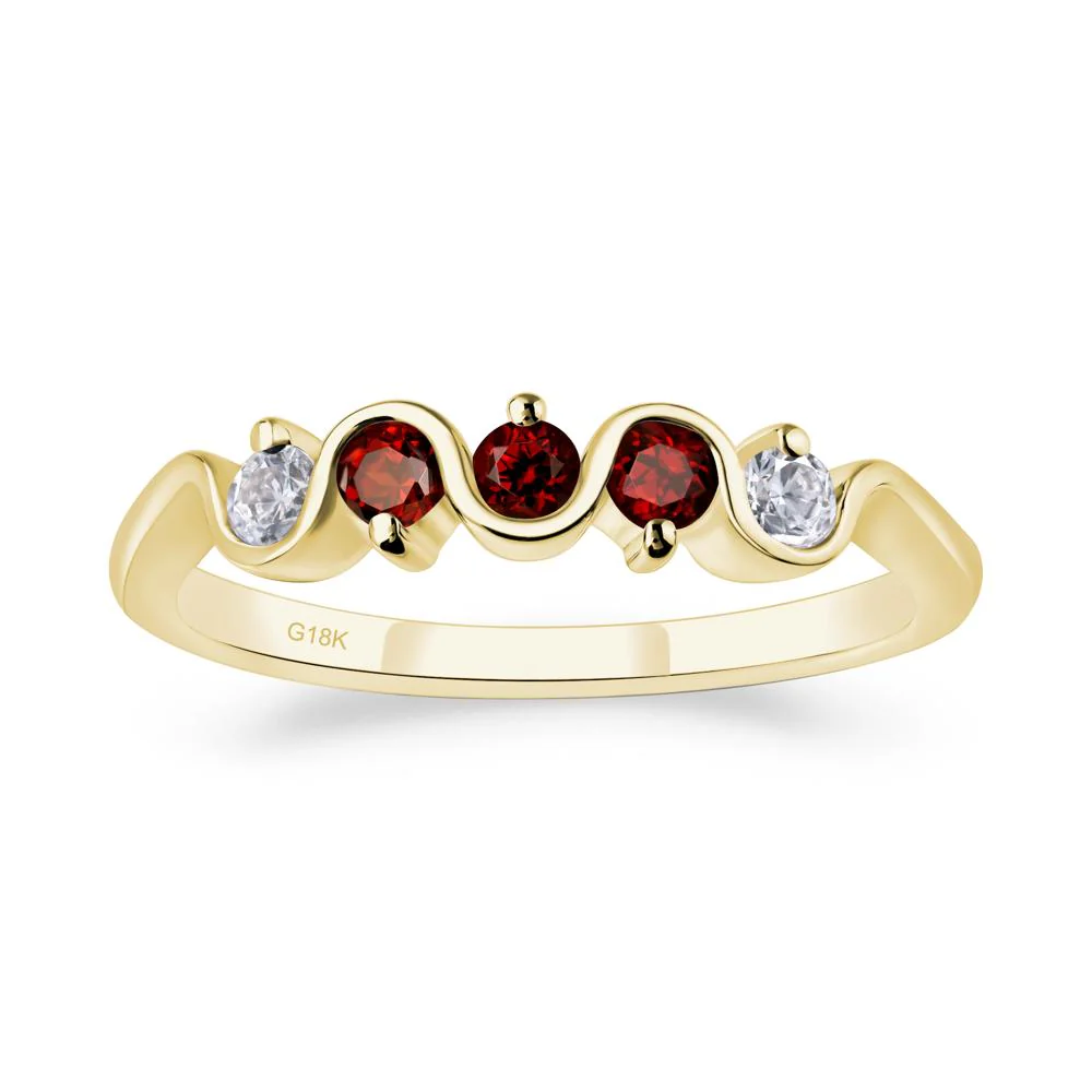 Garnet Band Ring - Image 8