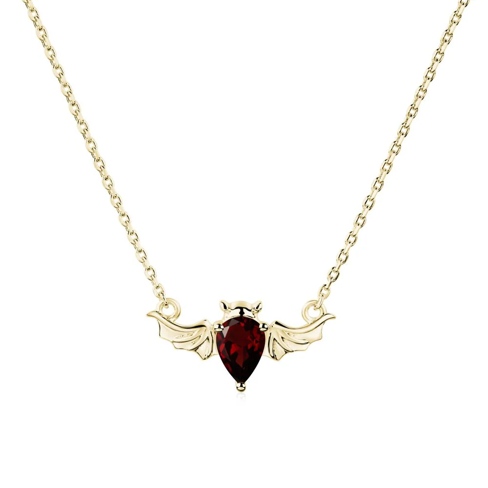 Garnet Bat Necklace Pendant - Image 6