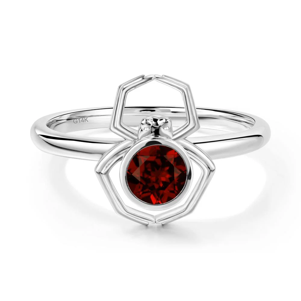 Garnet Bezel Set Spider Ring - Image 8