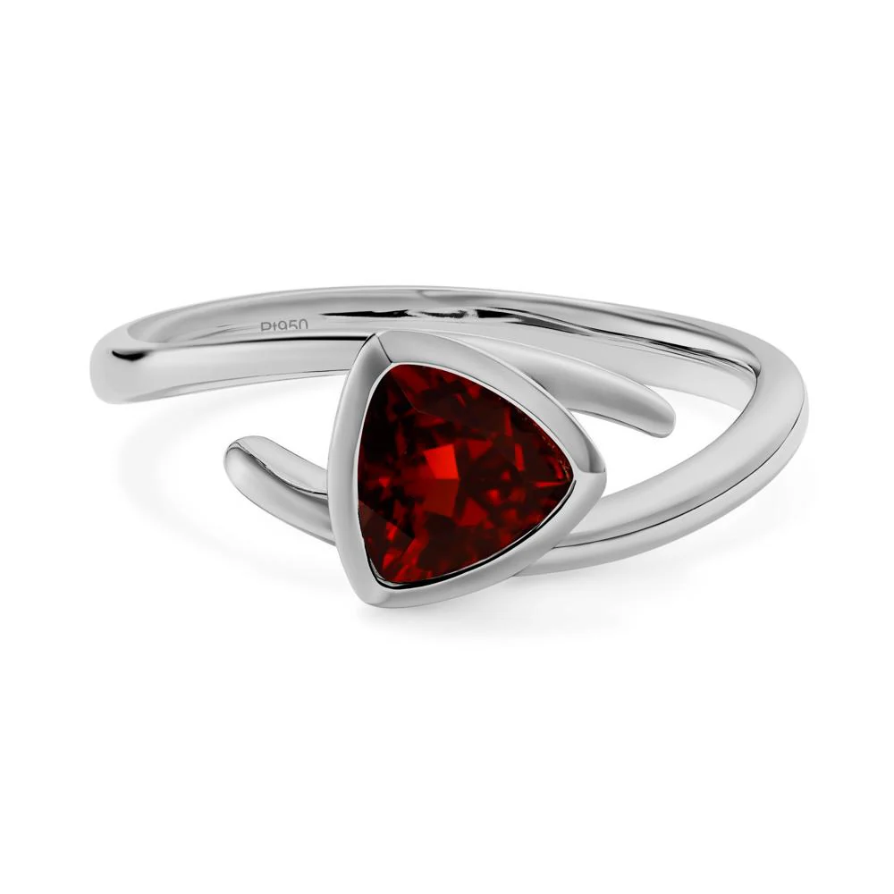 Bezel Set Garnet Ring