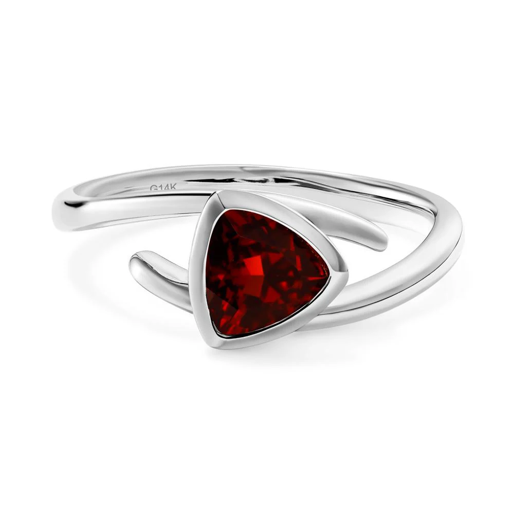 Bezel Set Garnet Ring - Image 3