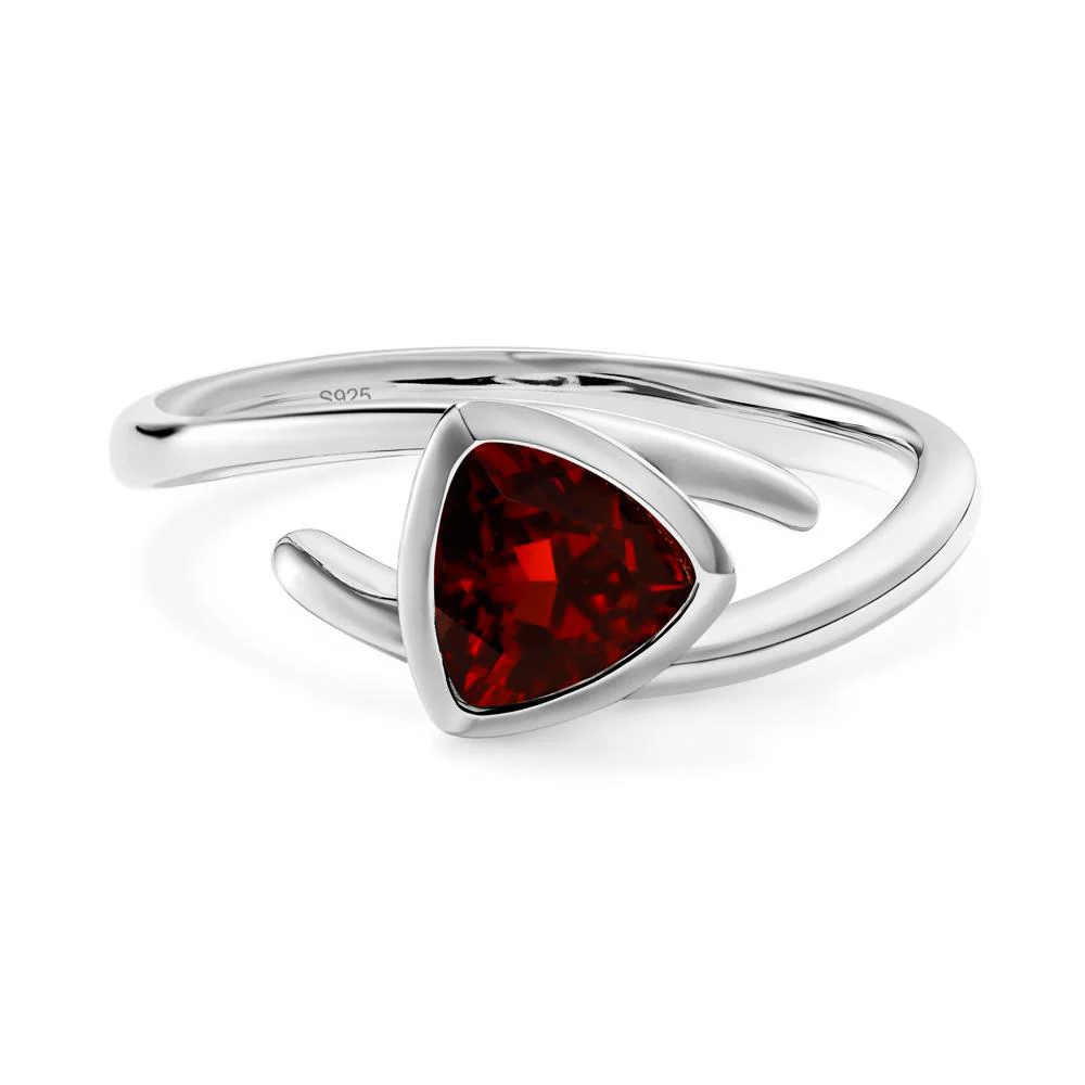 Bezel Set Garnet Ring - Image 4