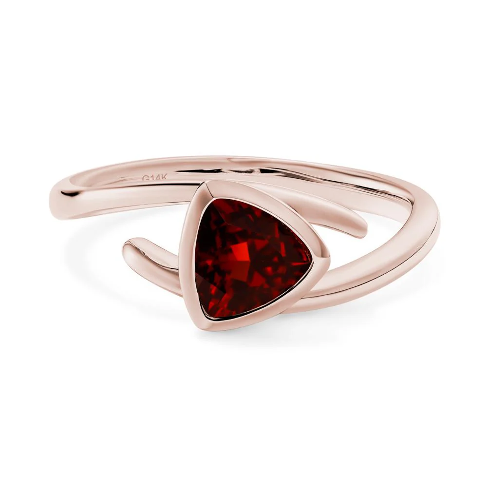 Bezel Set Garnet Ring - Image 7