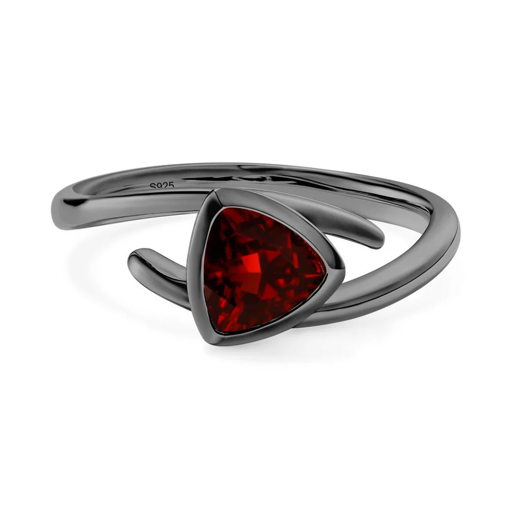 Bezel Set Garnet Ring - Image 9