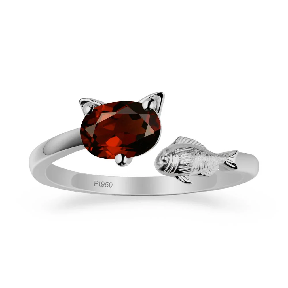 Garnet Cat and Fish Ring - Image 8