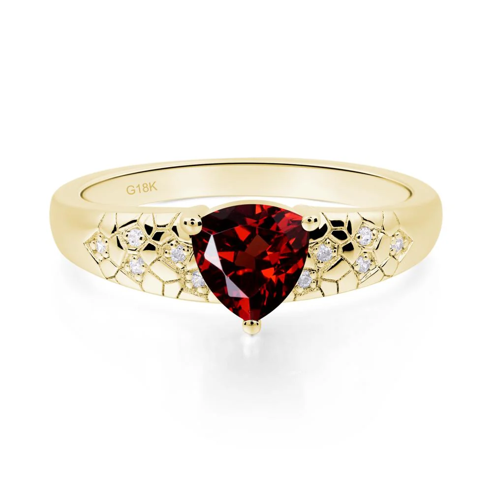 Garnet Cracked Ring - Image 4