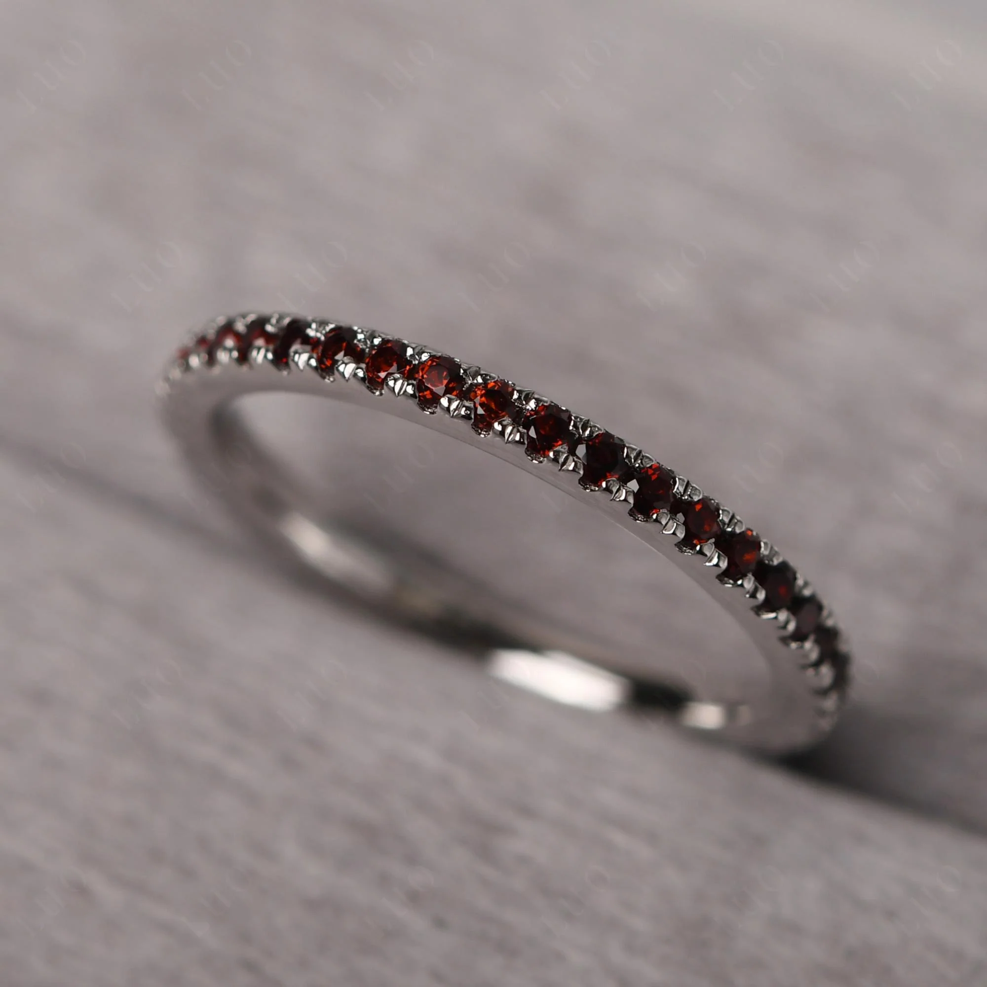Garnet Pave Ring Band - Image 12