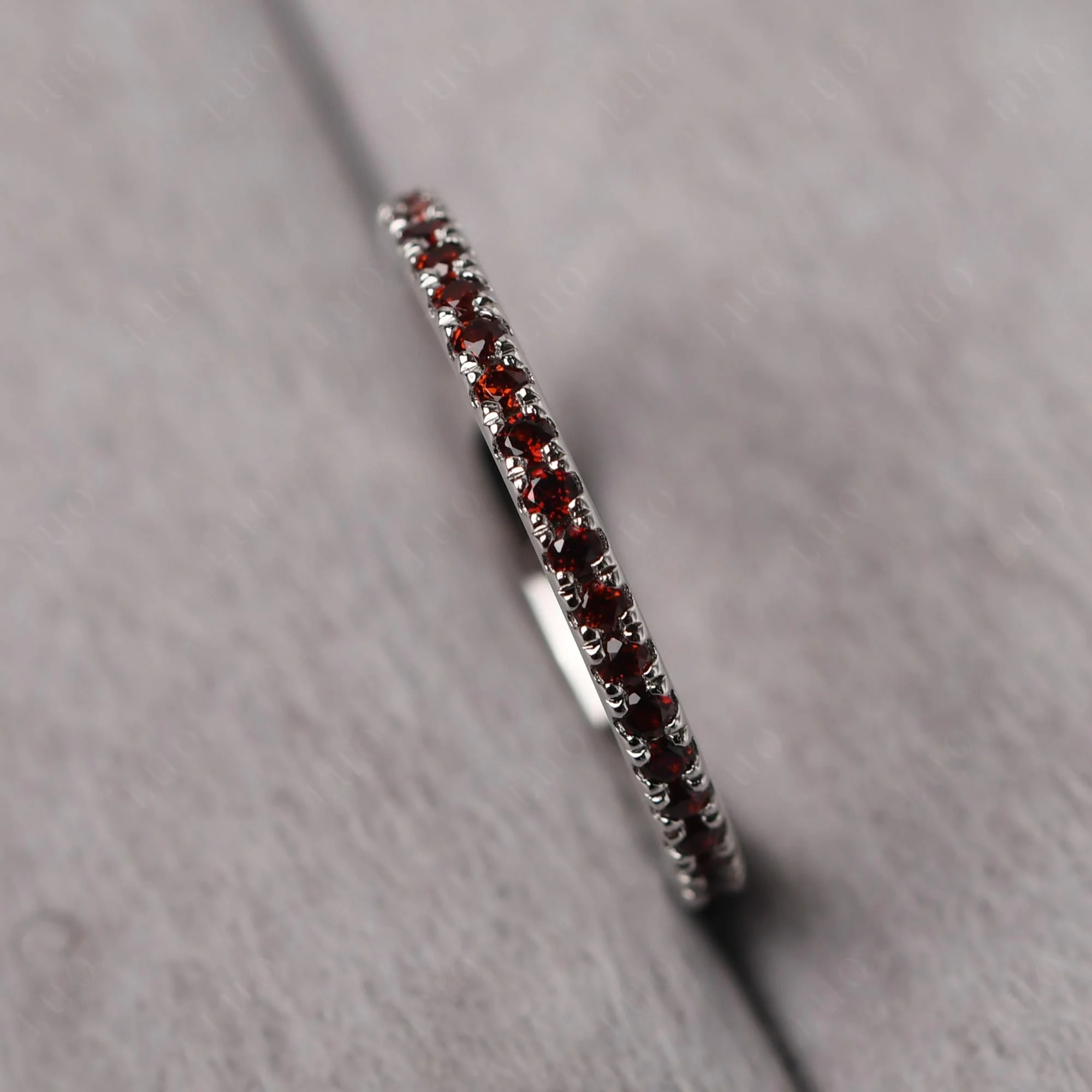 Garnet Pave Ring Band - Image 13