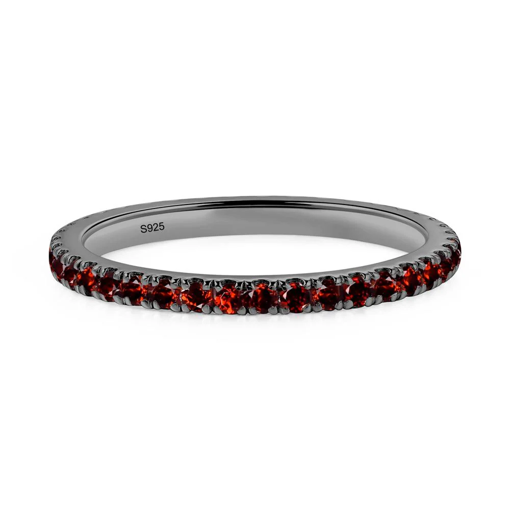 Garnet Pave Ring Band - Image 3