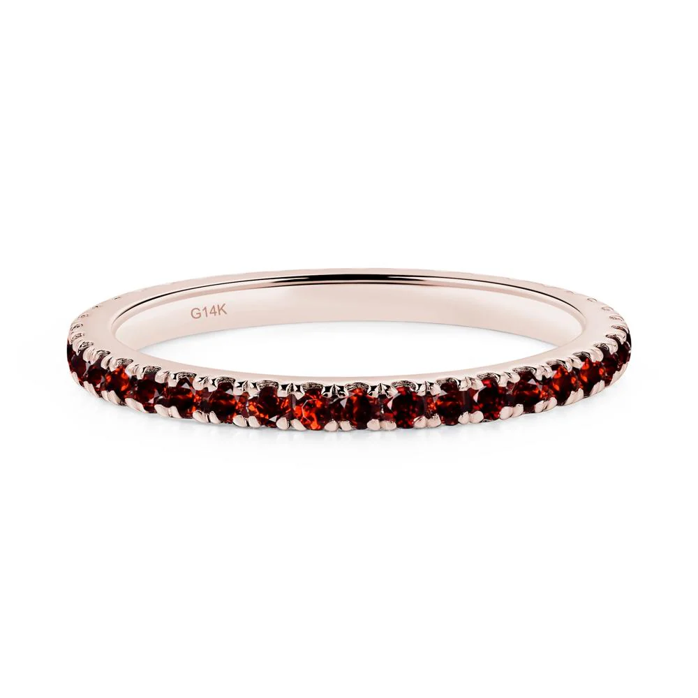 Garnet Pave Ring Band - Image 5