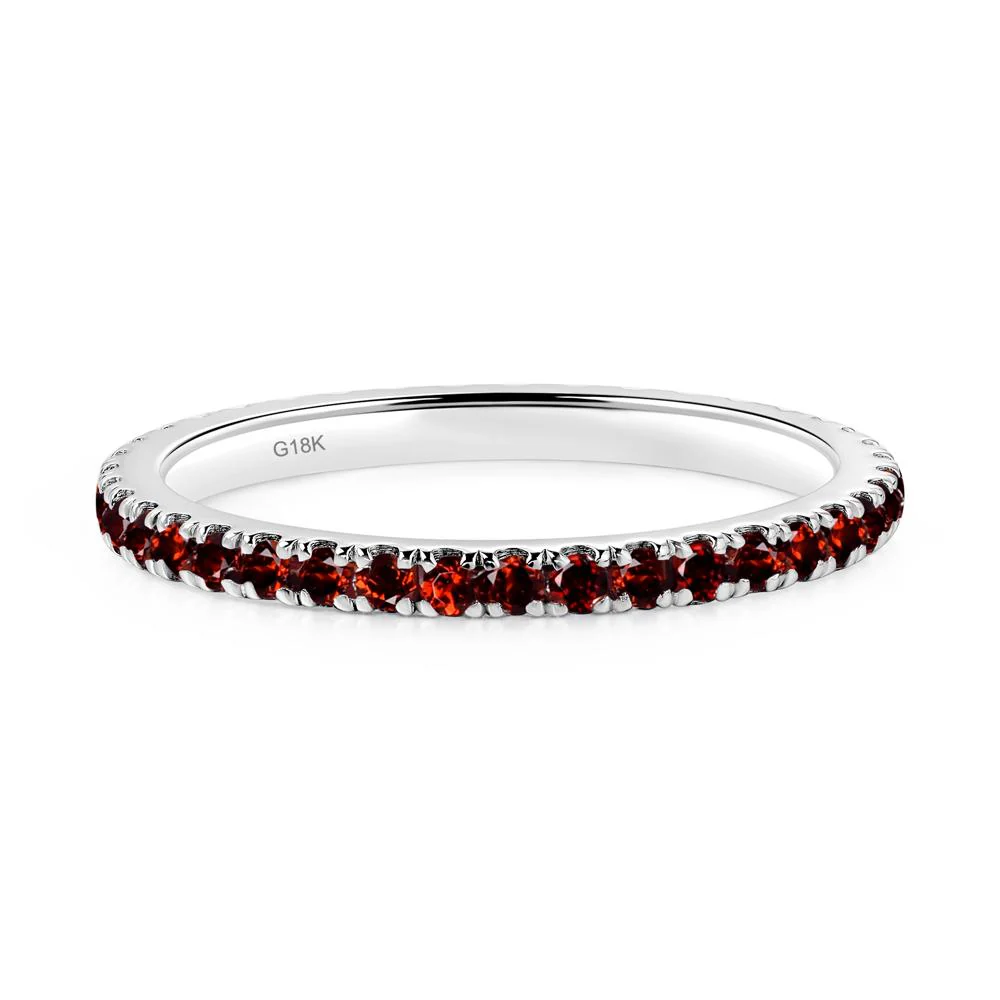 Garnet Pave Ring Band - Image 7