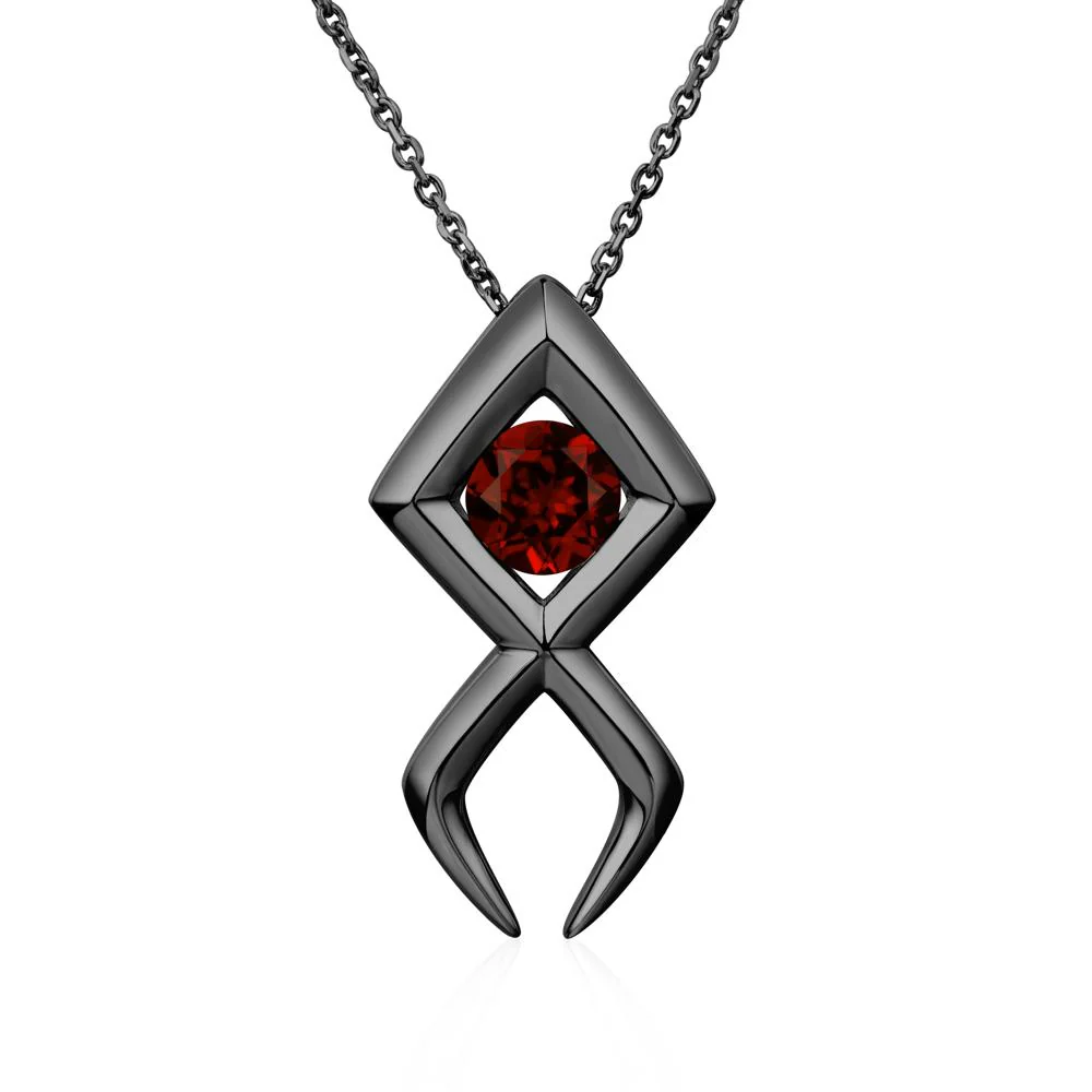 Jesus Fish Garnet Necklace - Image 3