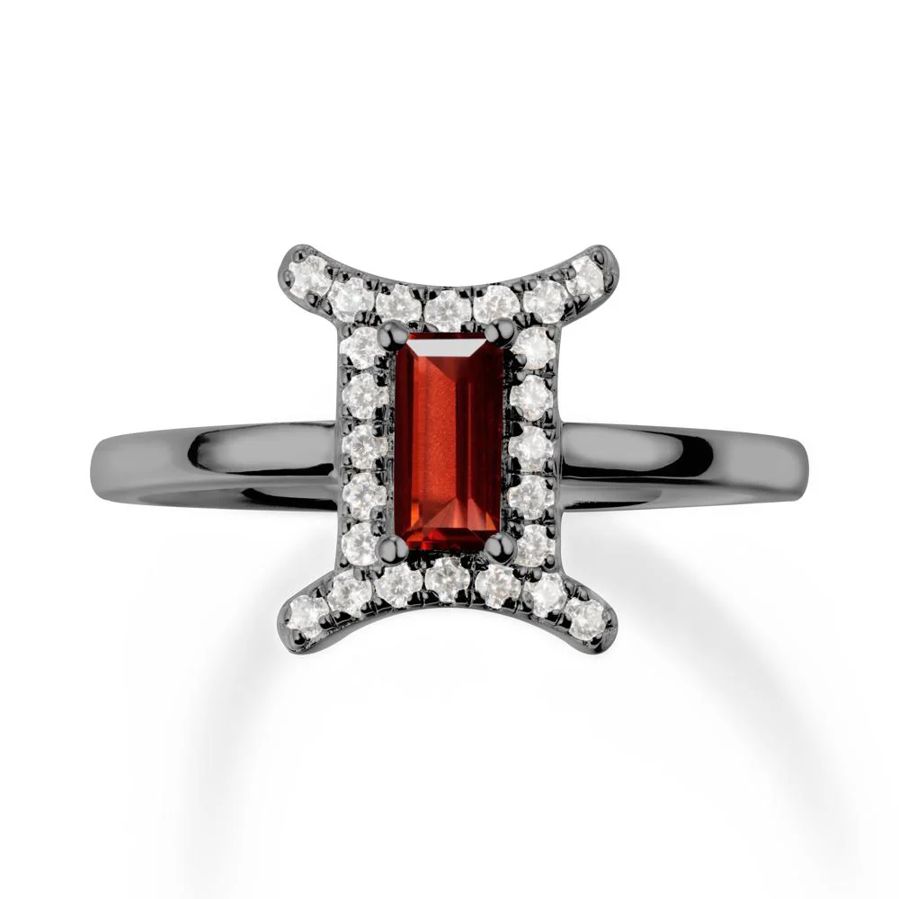 Garnet Gemini Zodiac Halo Ring-Kind & Curious - Image 8