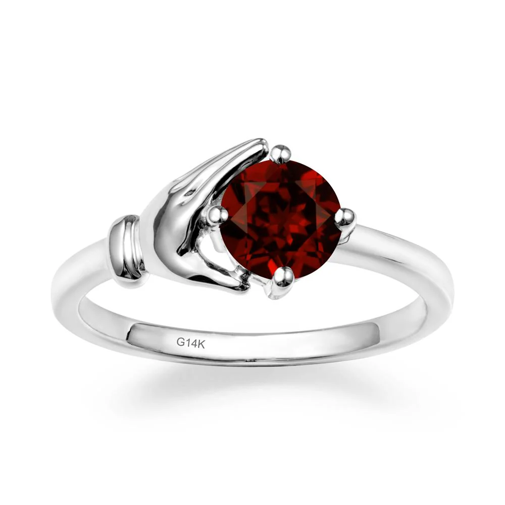 Garnet Hand Shaped Ring - Image 2