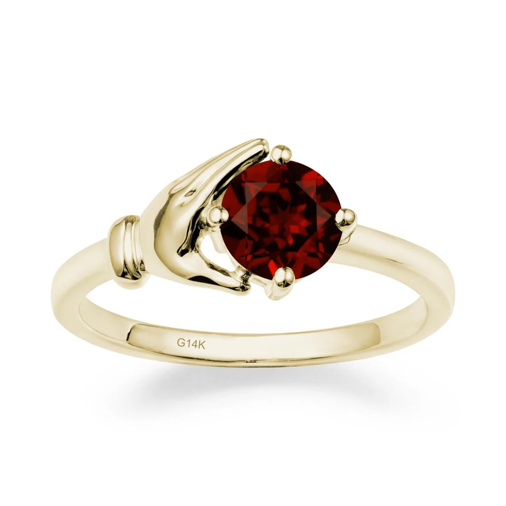Garnet Hand Shaped Ring - Image 3