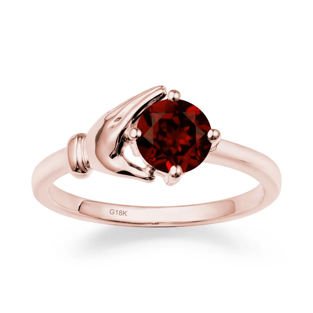 Garnet Hand Shaped Ring - Image 4