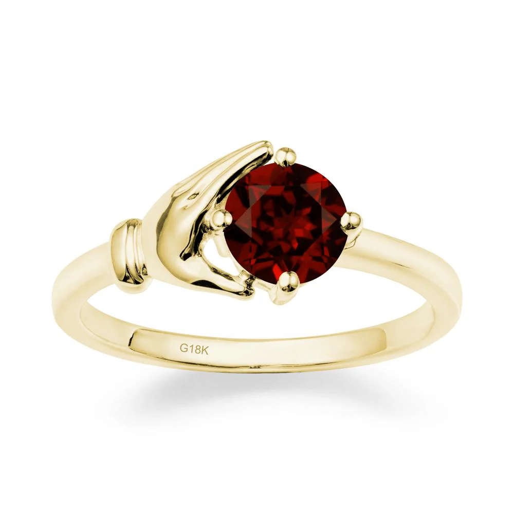 Garnet Hand Shaped Ring - Image 6