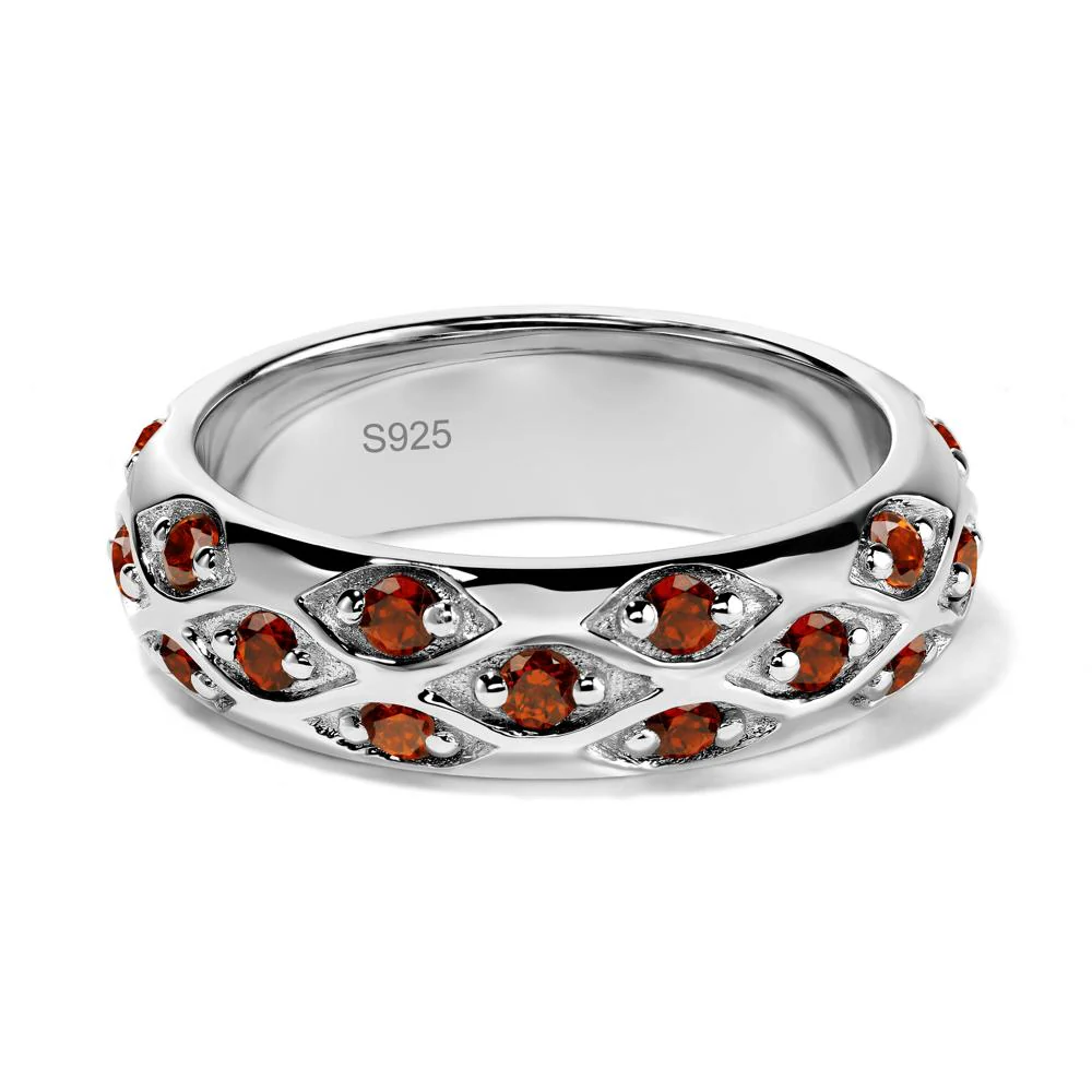 Garnet Wide Eternity Ring - Image 2