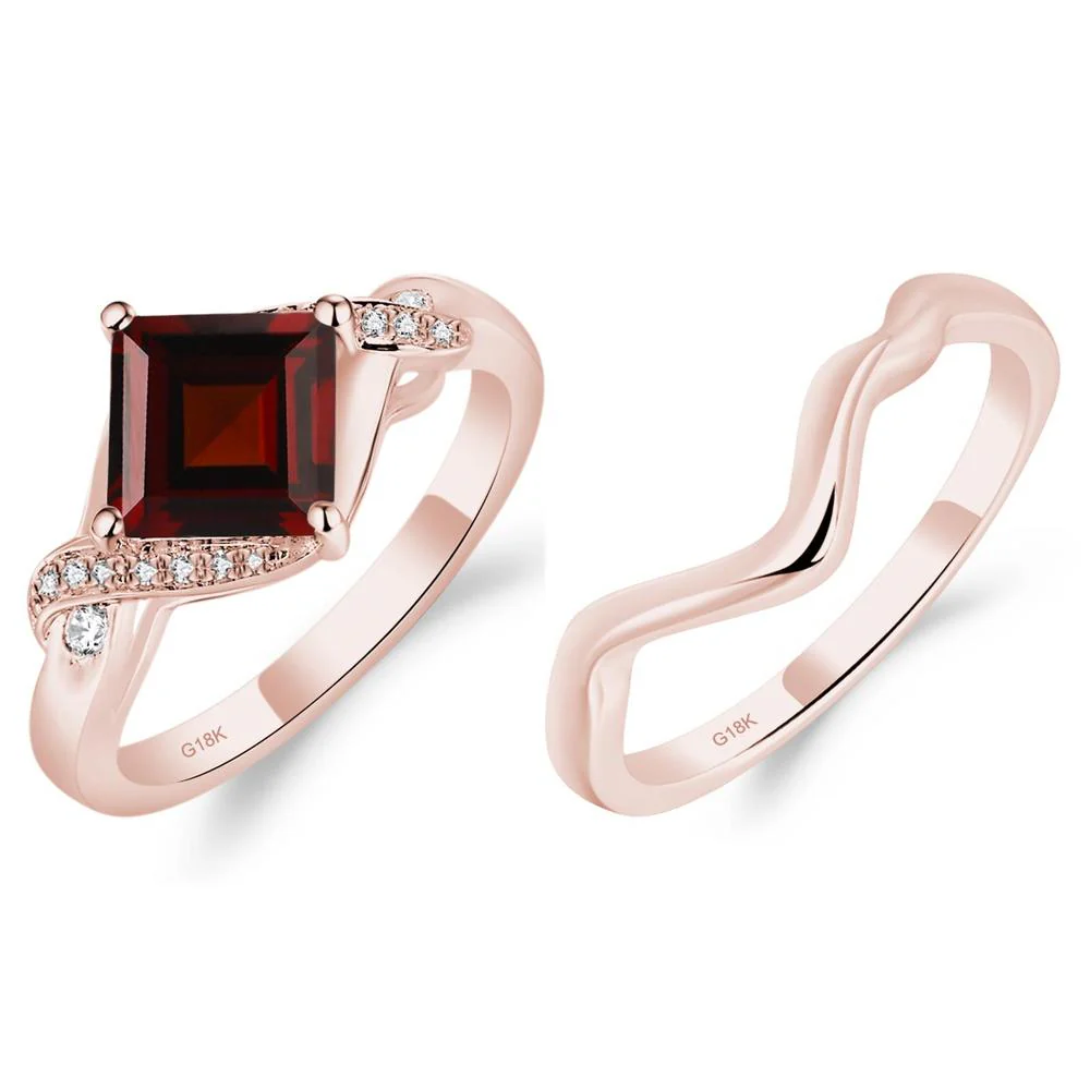 Garnet Twisted Promise Ring - Image 13