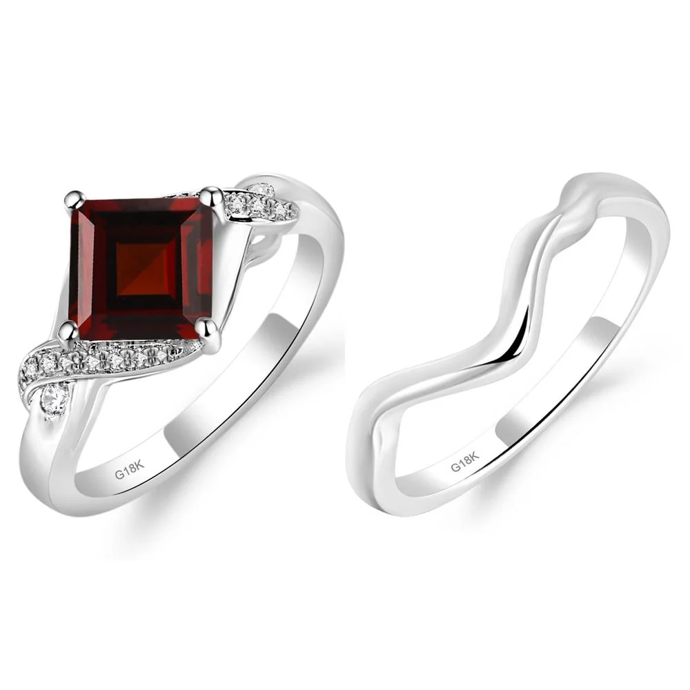 Garnet Twisted Promise Ring - Image 19