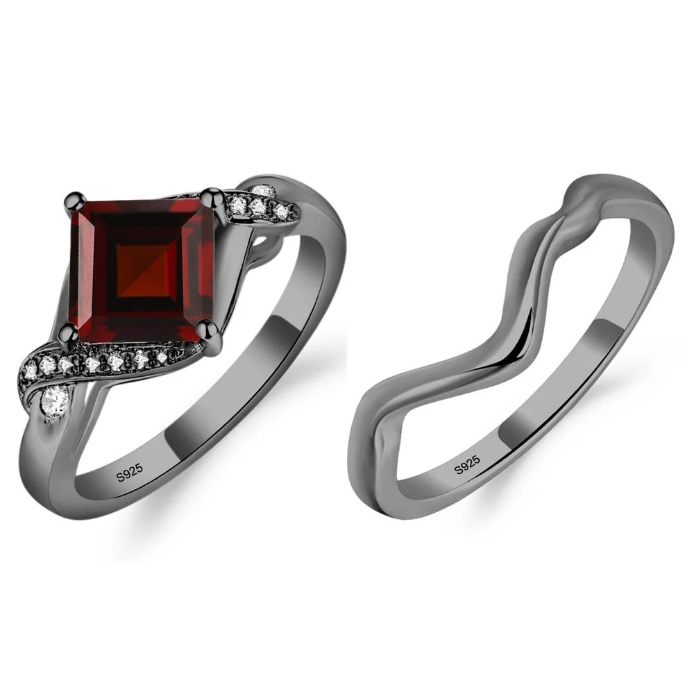 Garnet Twisted Promise Ring - Image 21