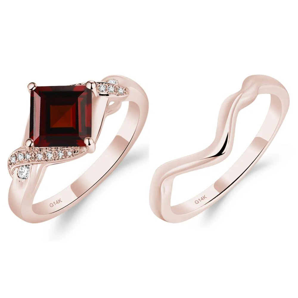 Garnet Twisted Promise Ring - Image 23