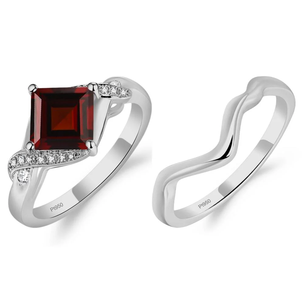 Garnet Twisted Promise Ring - Image 27