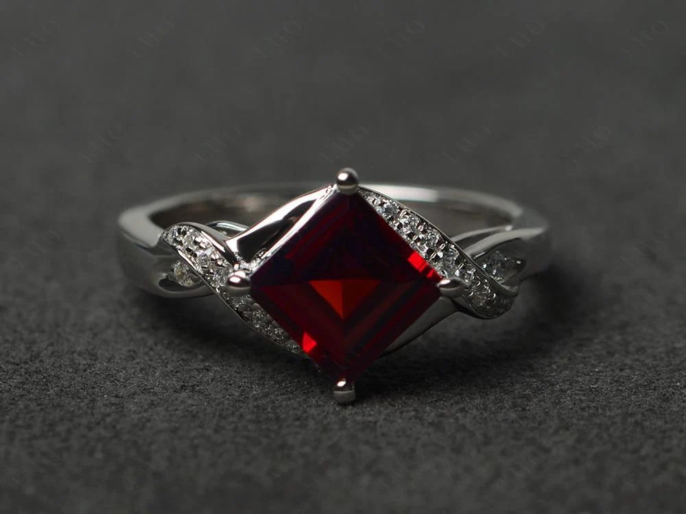 Garnet Twisted Promise Ring - Image 29