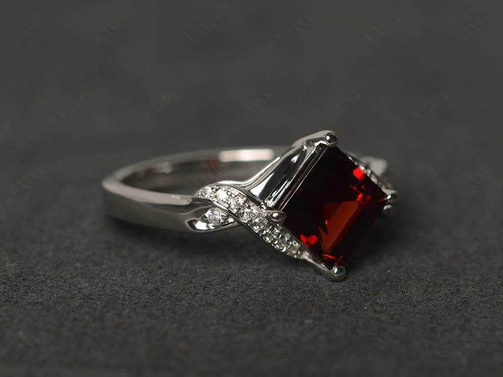 Garnet Twisted Promise Ring - Image 30