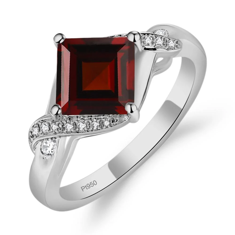 Garnet Twisted Promise Ring - Image 9