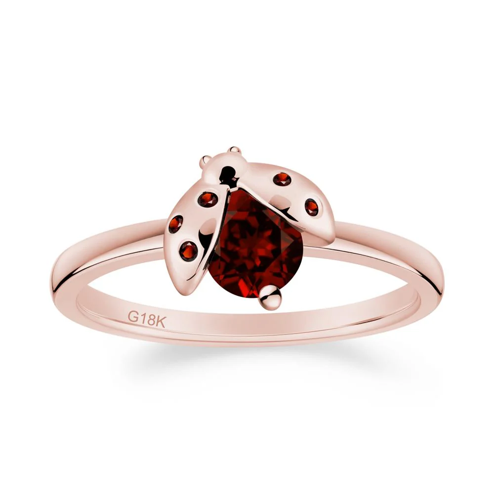 Garnet Ladybug Ring - Image 2