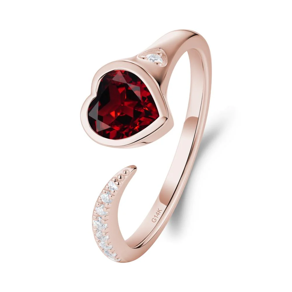 Garnet Open Engagement Ring
